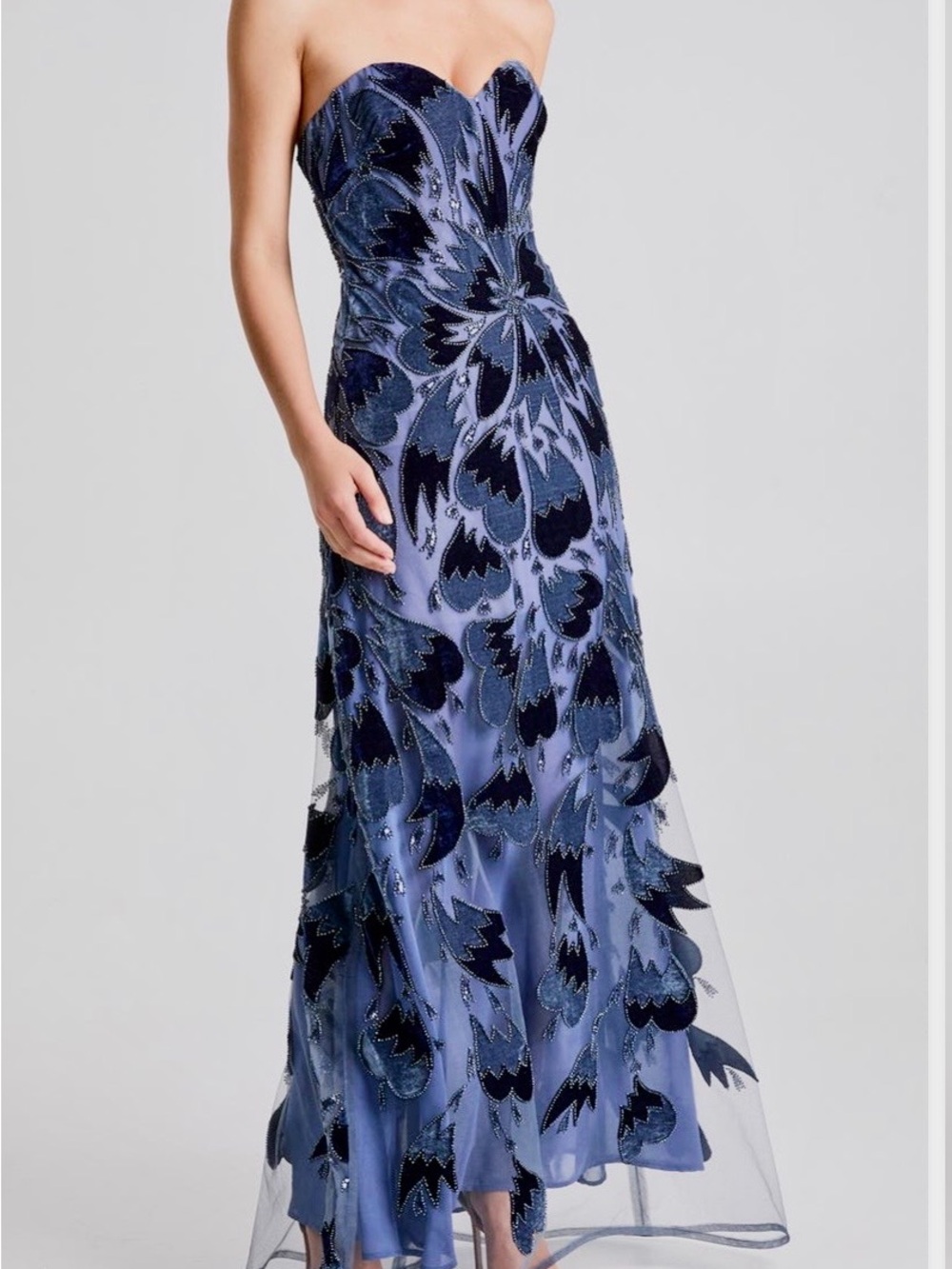 Helsi Sasha Strapless Gown with velvet and beading